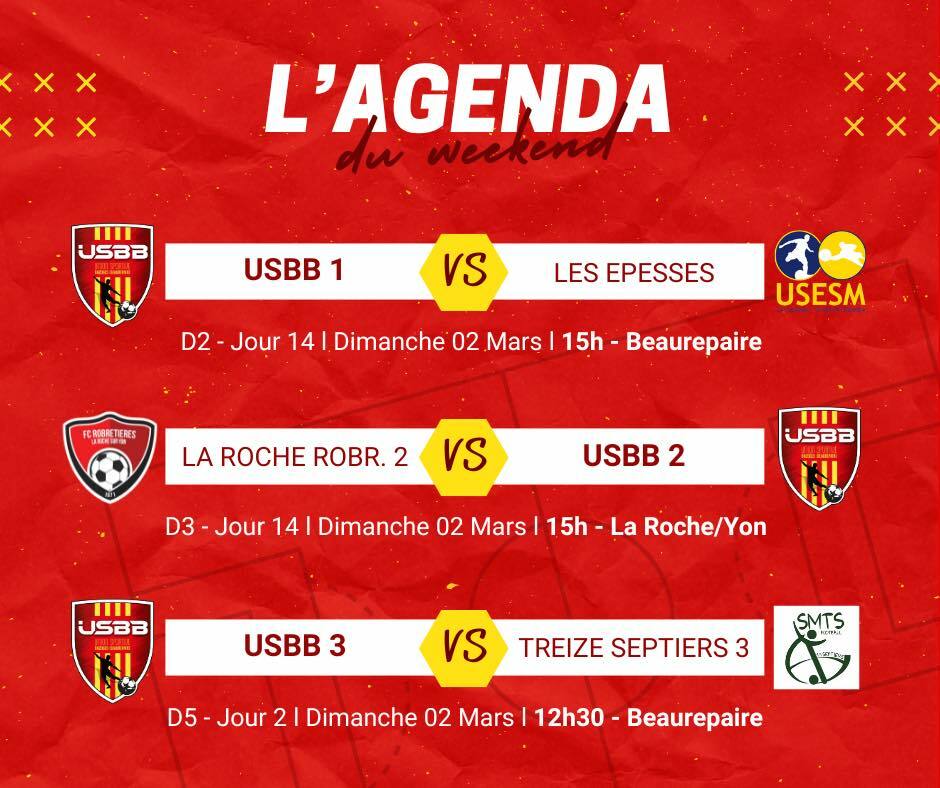 LES MATCHS DU WEEKEND