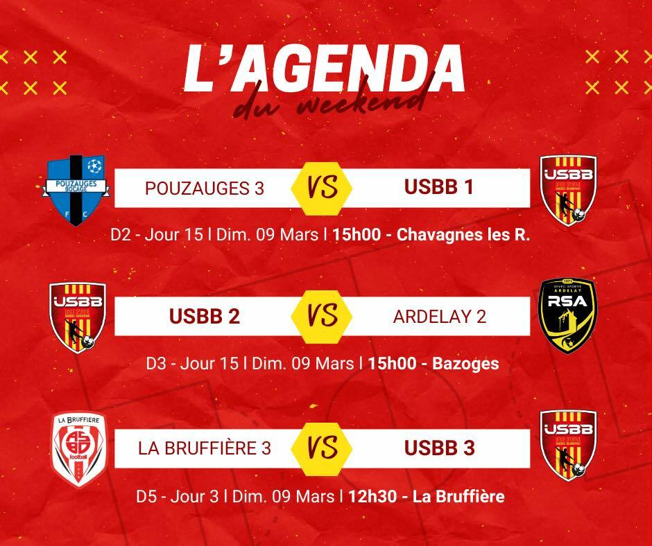 LES MATCHS DU WEEKEND