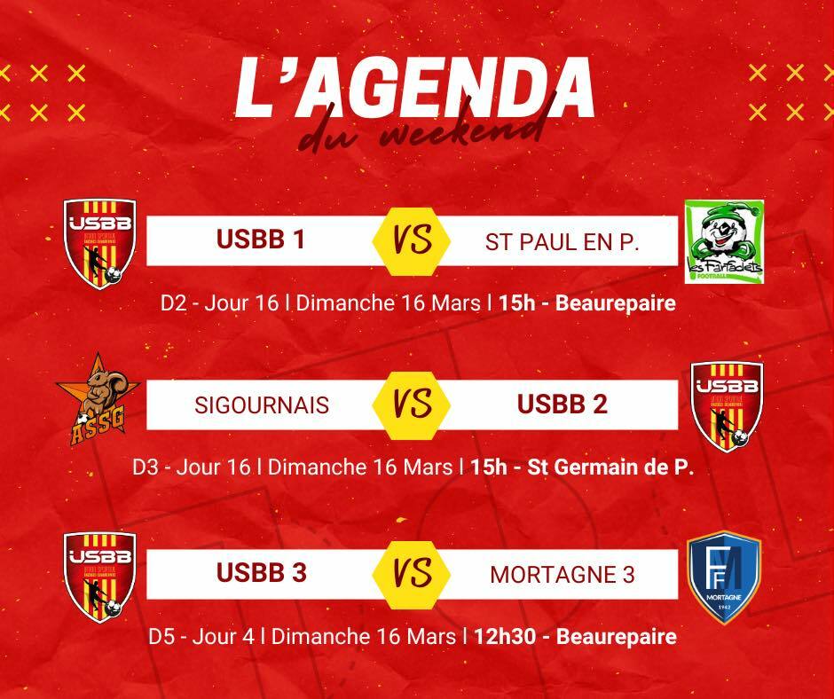 LES MATCHS DU WEEKEND