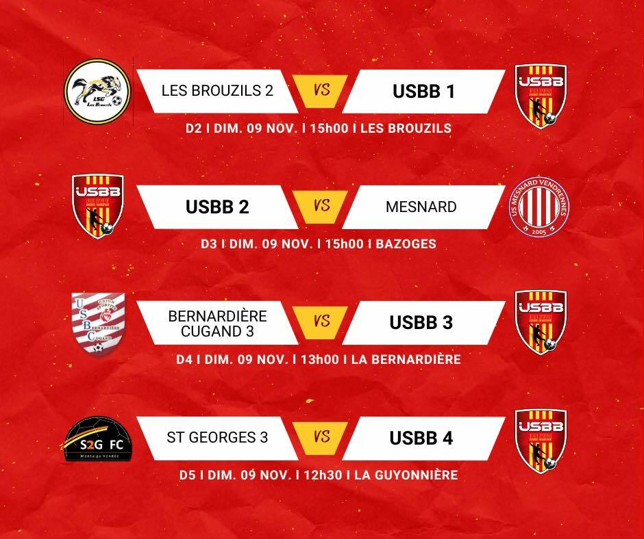 LES MATCHS DU WEEKEND