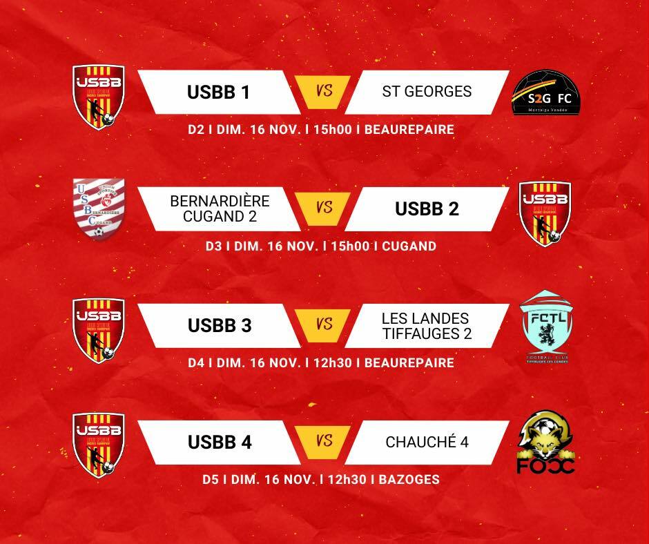 LES MATCHS DU WEEKEND