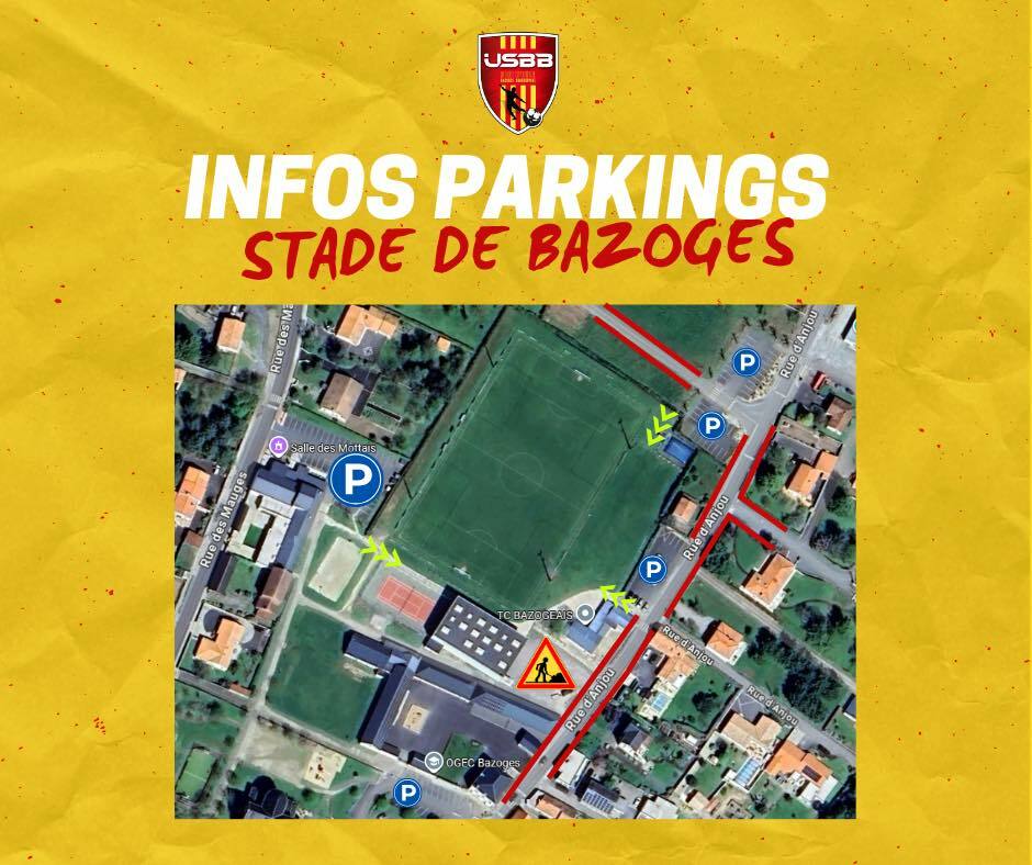 "Parking Travaux stade Bazoges"