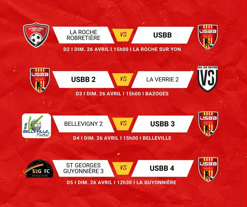 LES MATCHS DU WEEKEND