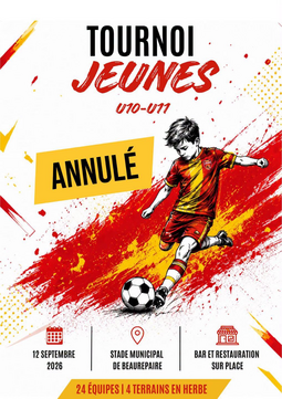 Tournoi 12 Septembre " ANNULÉ "