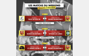 LES MATCHS DU WEEKEND