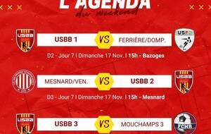 LES MATCHS DU WEEKEND