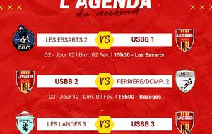 LES MATCHS DU WEEKEND