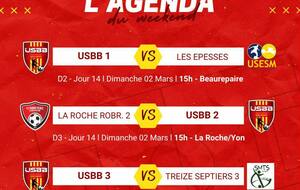 LES MATCHS DU WEEKEND