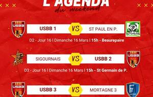 LES MATCHS DU WEEKEND