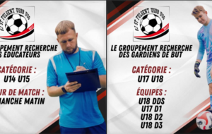  GROUPEMENT JEUNES 🔔⚽️ ALERTE RECRUTEMENT 