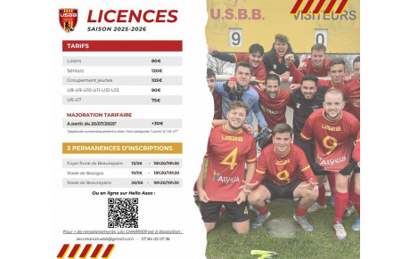 PERMANENCES LICENCES 2025-2026 ⚽️📄
