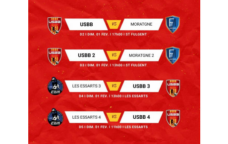 LES MATCHS DU WEEKEND