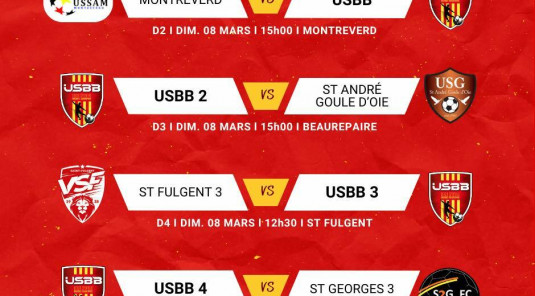 LES MATCHS DU WEEKEND